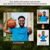 Custom Photo Acrylic Ornament - Personalized Christmas Birthday Sport Gifts For Sports Lovers - Hoop Legend In The Making