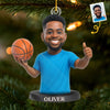 Custom Photo Acrylic Ornament - Personalized Christmas Birthday Sport Gifts For Sports Lovers - Hoop Legend In The Making