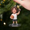 Custom Photo Acrylic Ornament - Personalized Christmas Birthday Sport Gifts For Sports Lovers - Holiday Hustle, Championship Muscle