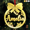 Custom Mirrored Acrylic Ornament - Personalized  Christmas Birthday Gifts For Mom, Dad, Kids - Sparkle Season