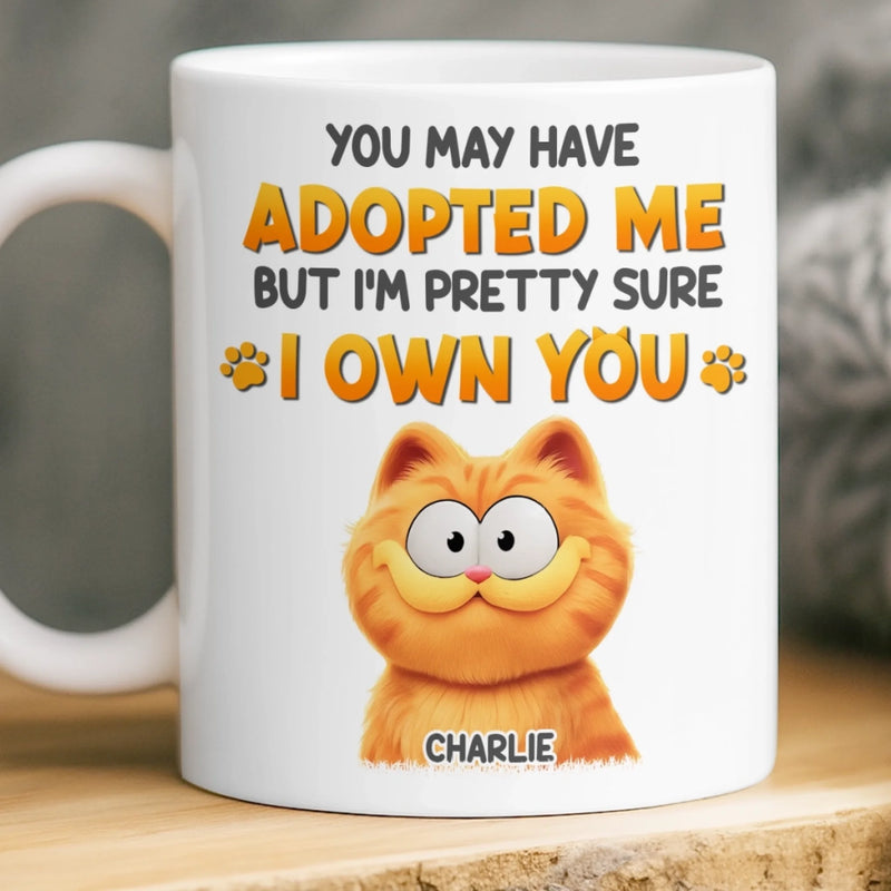 Custom Name Funny Cat Adoption Gifts for Cat Lovers - Personalized Mugs
