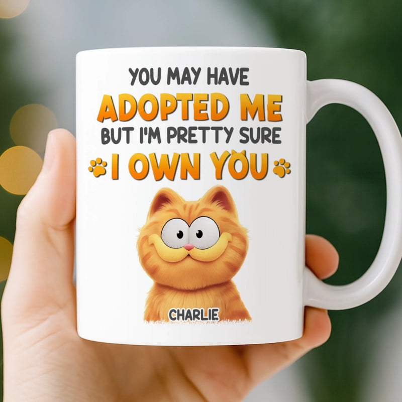 Custom Name Funny Cat Adoption Gifts for Cat Lovers - Personalized Mugs