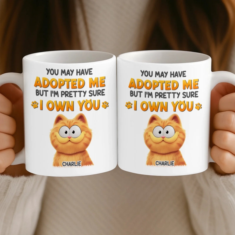 Custom Name Funny Cat Adoption Gifts for Cat Lovers - Personalized Mugs