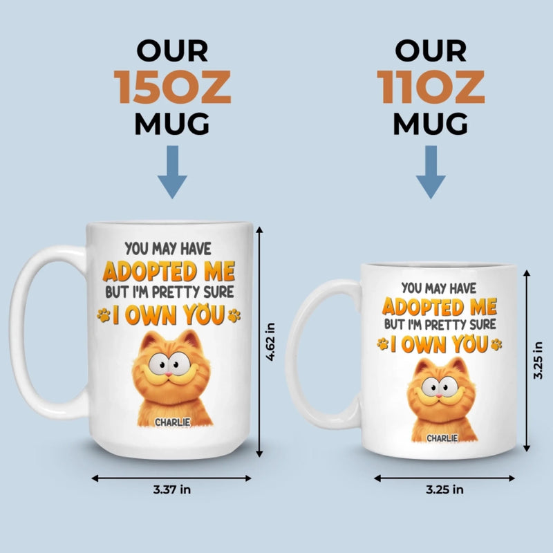 Custom Name Funny Cat Adoption Gifts for Cat Lovers - Personalized Mugs