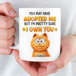 Custom Name Funny Cat Adoption Gifts for Cat Lovers - Personalized Mugs