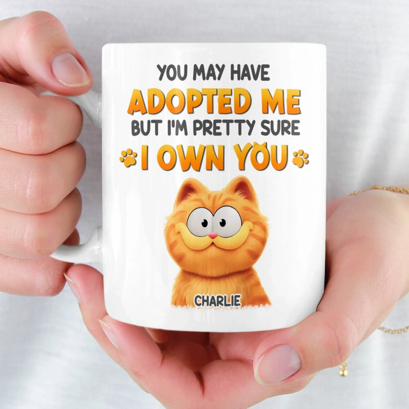 Custom Name Funny Cat Adoption Gifts for Cat Lovers - Personalized Mugs