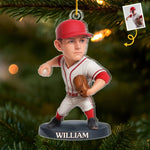 Custom Photo Baseball Player Christmas Gifts for Baseball Fans - Personalized Ornament