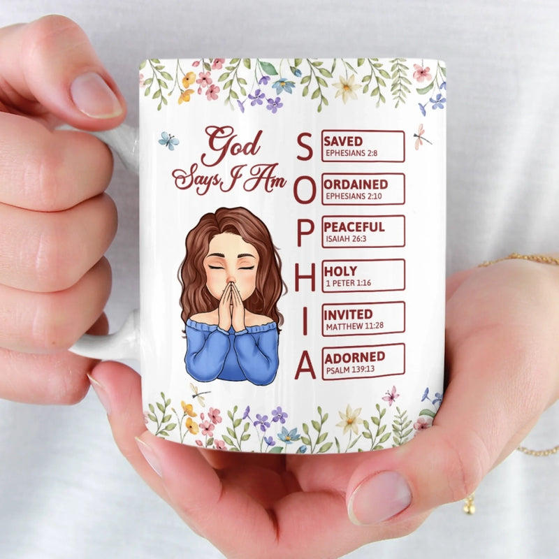 Christian God Says I Am Faith Affirmation - Inspirational Mugs
