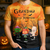 Custom Unisex T-shirt - Personalized Halloween Birthday Gifts For Mom, Grandma - Pumpkin Nights Filled With Laughter