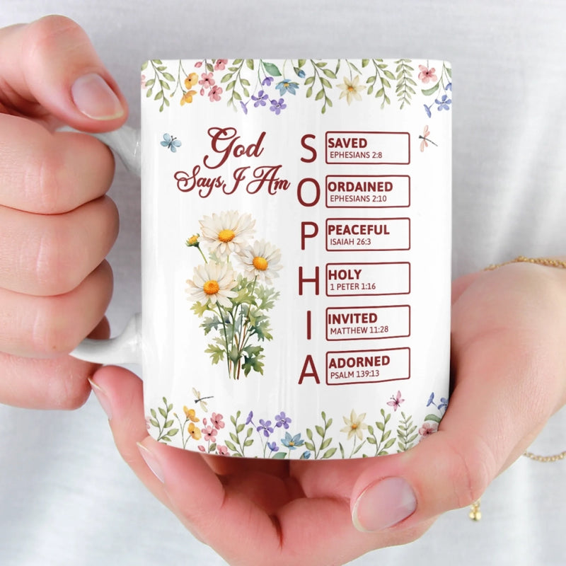 Custom Mug - Personalized Birthday Gifts For Women, Besties, Sisters, BFF, Yourself - Together, Just As God Planned