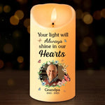 Custom Photo Memorial Gifts for Grandma - Personalized LED Candle