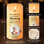 Custom Photo Memorial Gifts for Grandma - Personalized LED Candle
