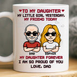 Custom Name Daughter Gifts from Dad - Personalized Mugs