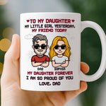 Custom Name Daughter Gifts from Dad - Personalized Mugs