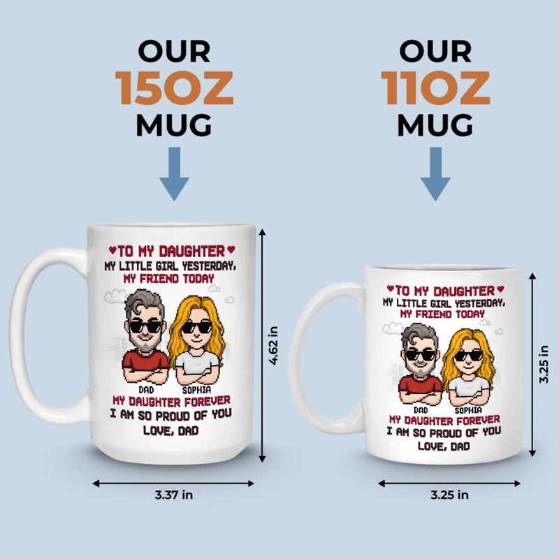 Custom Name Daughter Gifts from Dad - Personalized Mugs