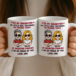 Custom Name Daughter Gifts from Dad - Personalized Mugs