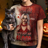 Custom Photo Unisex T-shirt - Personalized Halloween Witchy Gifts For Besties, Sisters, BFF, Family, Yourself - Haunted Vibes All Around Me