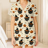 Custom Photo Short Pajama Set - Personalized Halloween Birthday Gifts For Dog Cat Lovers, Dog Dad And Mom, Cat Owners - Too Cute To Spook
