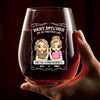 Custom Wine Glass - Personalized Best Friend Birthday Gifts For Women, Besties, Sisters, BFF - Together We Shine Brighter