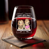 Custom Wine Glass - Personalized Best Friend Birthday Gifts For Women, Besties, Sisters, BFF - Together We Shine Brighter