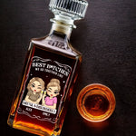 Custom Name Bestie Whiskey Gifts for Women - Personalized Whiskey Bottle