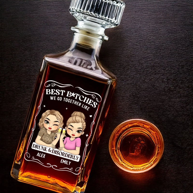 Custom Name Bestie Whiskey Gifts for Women - Personalized Whiskey Bottle