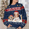 Custom Unisex Ugly Sweatshirt - Personalized  Christmas Birthday Gifts For Dog Cat Lovers, Dog Dad And Mom, Cat Owners - Santa Claws Is Coming