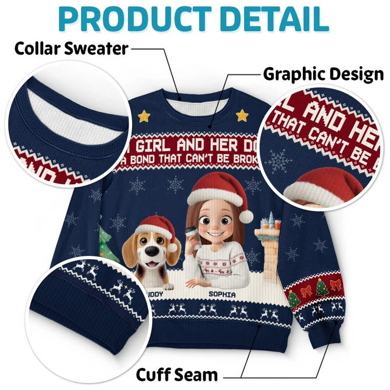 Custom Unisex Ugly Sweatshirt - Personalized  Christmas Birthday Gifts For Dog Cat Lovers, Dog Dad And Mom, Cat Owners - Santa Claws Is Coming