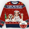 Custom Unisex Ugly Sweatshirt - Personalized  Christmas Birthday Gifts For Dog Cat Lovers, Dog Dad And Mom, Cat Owners - Santa Claws Is Coming