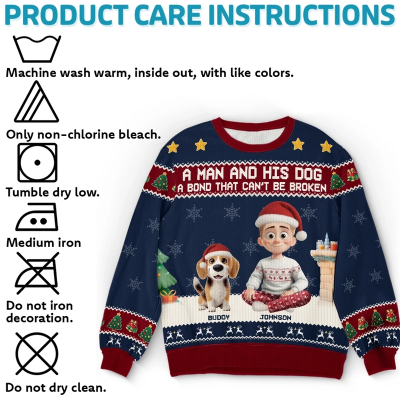 Custom Unisex Ugly Sweatshirt - Personalized  Christmas Birthday Gifts For Dog Cat Lovers, Dog Dad And Mom, Cat Owners - Santa Paws Approved