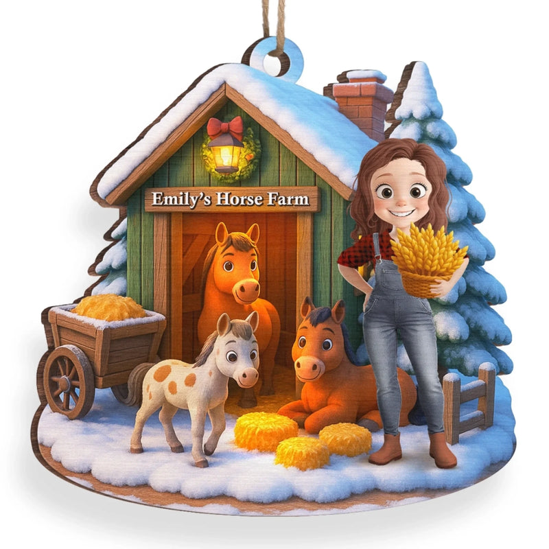 Custom Wood Ornament - Personalized Christmas Birthday Gifts For Women, Men - Life Is Better On The Farm