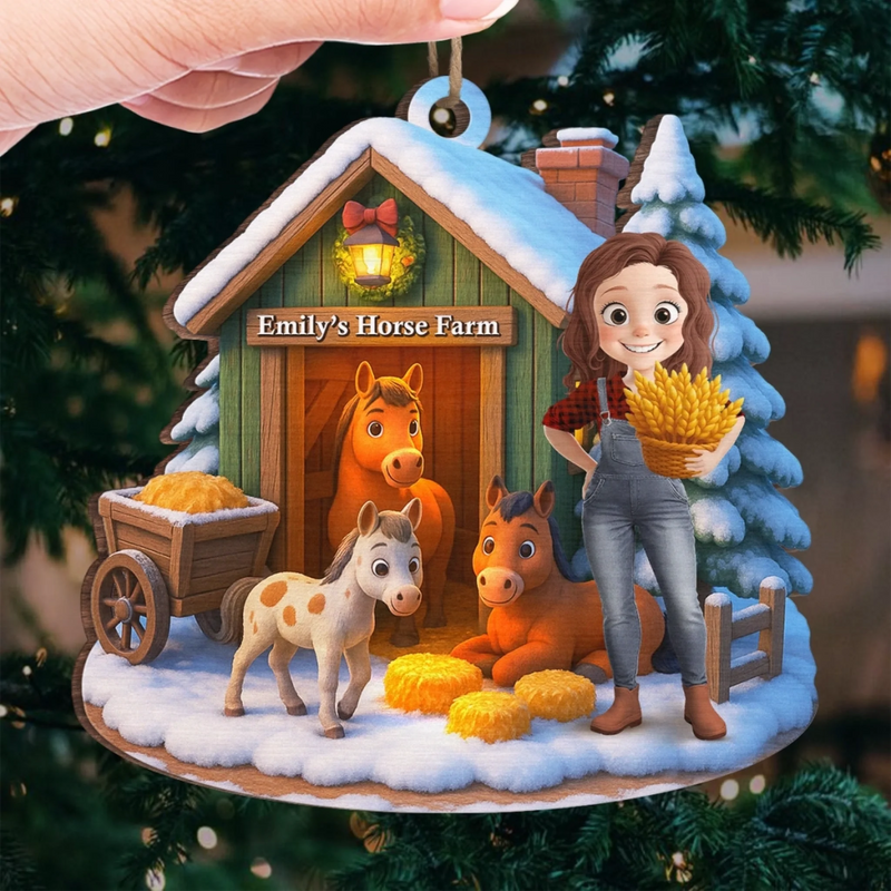 Custom Wood Ornament - Personalized Christmas Birthday Gifts For Women, Men - Life Is Better On The Farm