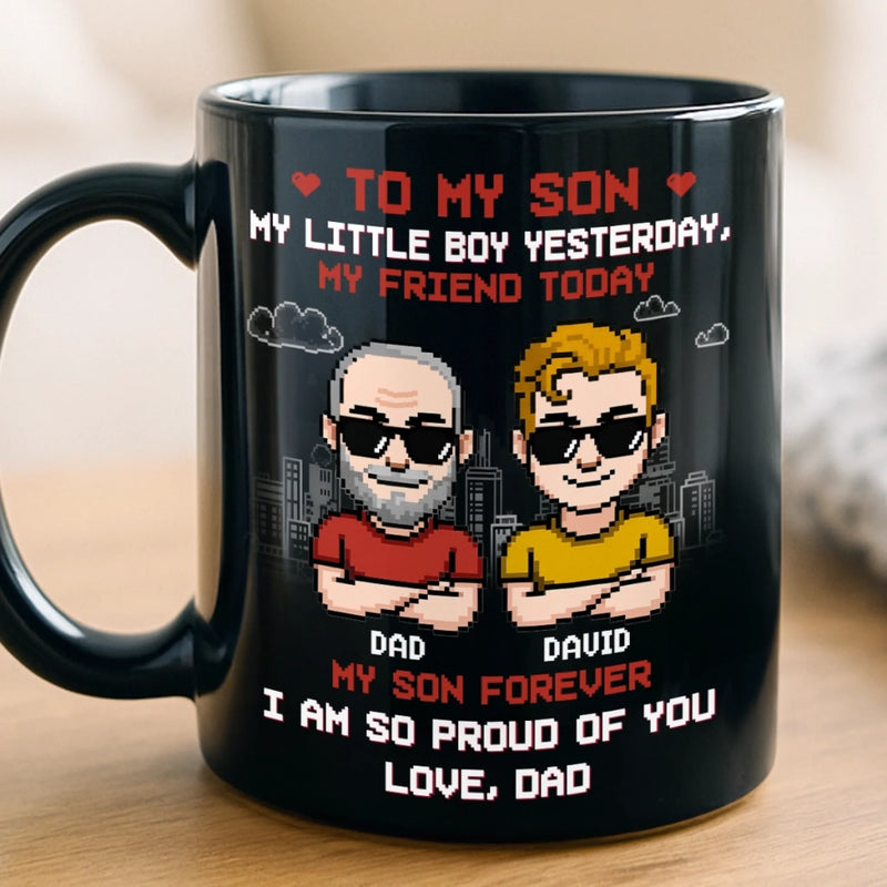 Custom Name Father Son Gifts - Personalized Mugs