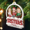 Custom Acrylic Ornament - Personalized Best Friend Christmas Birthday Gifts For Women, Besties, Sisters, BFF - Bestie Nights Glow With Cheer