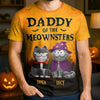Custom Unisex T-shirt - Personalized Halloween  Birthday Gifts For Cat Lovers, Cat Mom And Dad - When Halloween Meets Cattitude