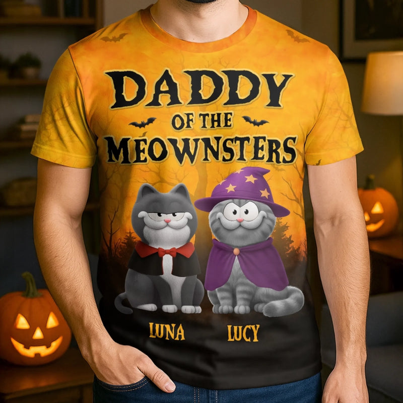 Custom Unisex T-shirt - Personalized Halloween  Birthday Gifts For Cat Lovers, Cat Mom And Dad - When Halloween Meets Cattitude