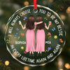 Custom Circle Glass Ornament - Personalized Best Friend Christmas Birthday Gifts For Women, Besties, Sisters, BFF - Christmas Is Better With Besties