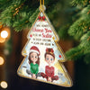 Custom Acrylic Ornament - Personalized Best Friend Christmas Birthday Gifts For Women, Besties, Sisters, BFF - Sharing Laughs Under Christmas Lights