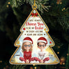Custom Acrylic Ornament - Personalized Best Friend Christmas Birthday Gifts For Women, Besties, Sisters, BFF - Sharing Laughs Under Christmas Lights