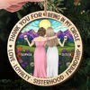 Custom Double Layer Wooden Ornament - Personalized Best Friend Christmas Birthday Gifts For Women, Besties, Sisters, BFF - Memories Made Merry With Friends