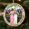 Custom Double Layer Wooden Ornament - Personalized Best Friend Christmas Birthday Gifts For Women, Besties, Sisters, BFF - Memories Made Merry With Friends