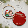 Custom Double Layer Wooden Ornament - Personalized Best Friend Christmas Birthday Gifts For Women, Besties, Sisters, BFF - Bestie Bonds Spark Holiday Joy