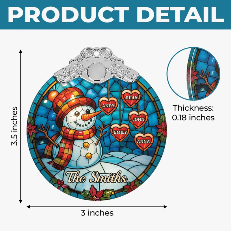 Custom Glass Ornament - Personalized Christmas Birthday Gifts For Mom, Dad, Kids - Merry Little Family