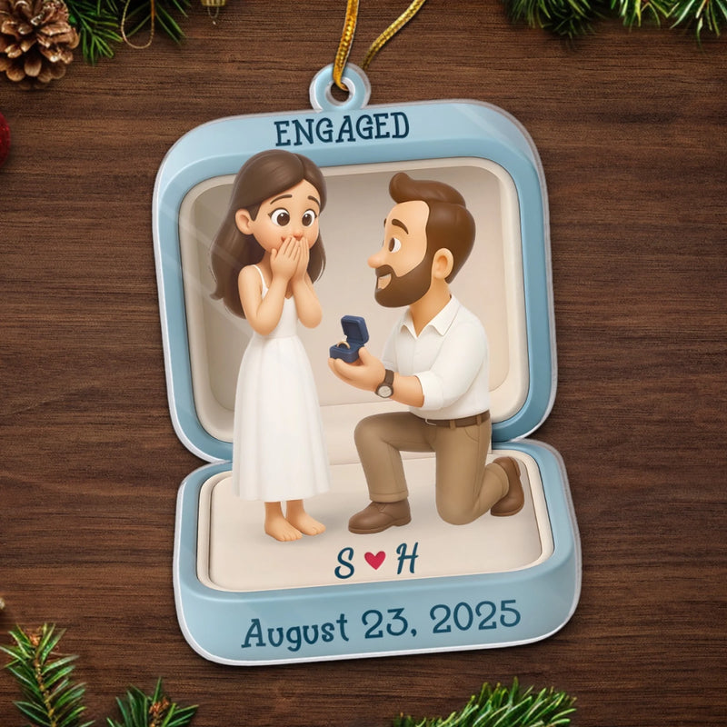 Custom Photo Acrylic Ornament - Personalized Anniversary Christmas Wedding Gifts For Husband And Wife, Him And Her - A Promise Of Forever