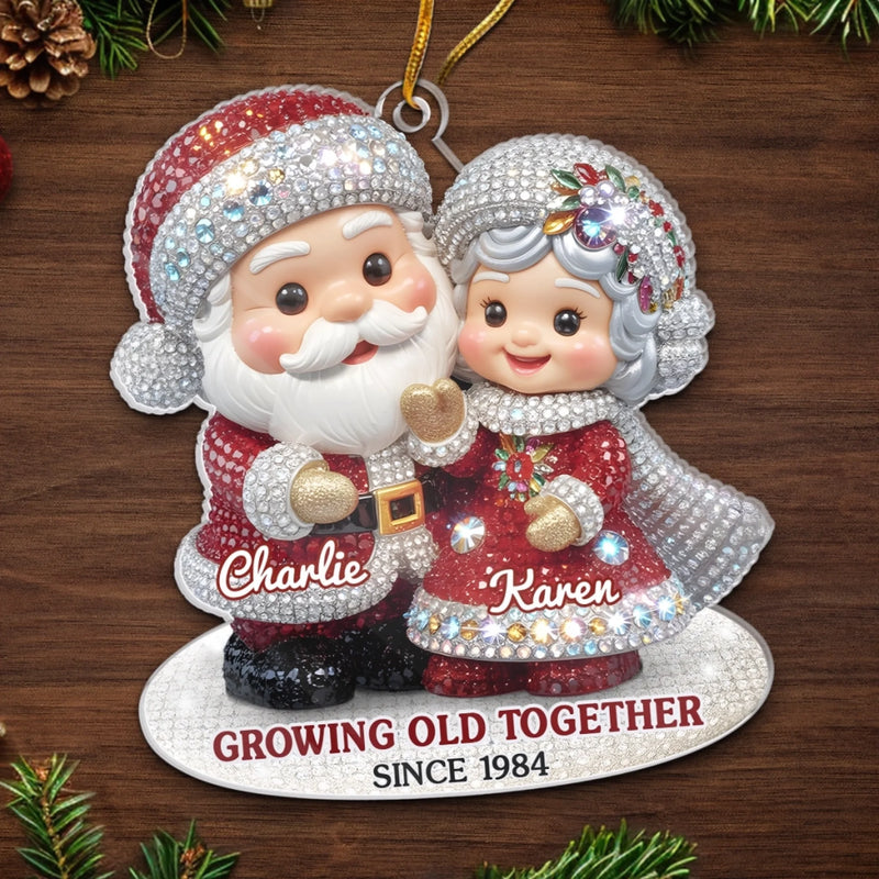 Custom Acrylic Ornament - Personalized Anniversary Christmas Wedding Gifts For Husband And Wife, Him And Her - Forever Festive, Forever Us