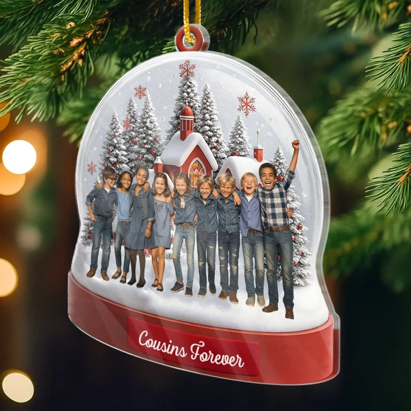 Custom Photo Acrylic Ornament - Personalized Christmas Birthday Gifts For Mom, Dad, Kids - Together Is The Best Place To Be