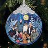 Custom Photo Glass Ornament - Personalized Christmas Birthday Gifts For Mom, Dad, Kids - Home Is Where We Gather