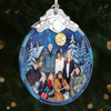 Custom Photo Glass Ornament - Personalized Christmas Birthday Gifts For Mom, Dad, Kids - Home Is Where We Gather