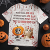 Custom Unisex T-shirt - Personalized Halloween  Birthday Gifts For Cat Lovers, Cat Mom And Dad - Purranormal Activity