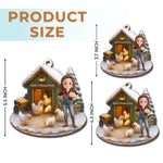Custom Name Christmas Chicken Farm Gifts - Personalized Ornament